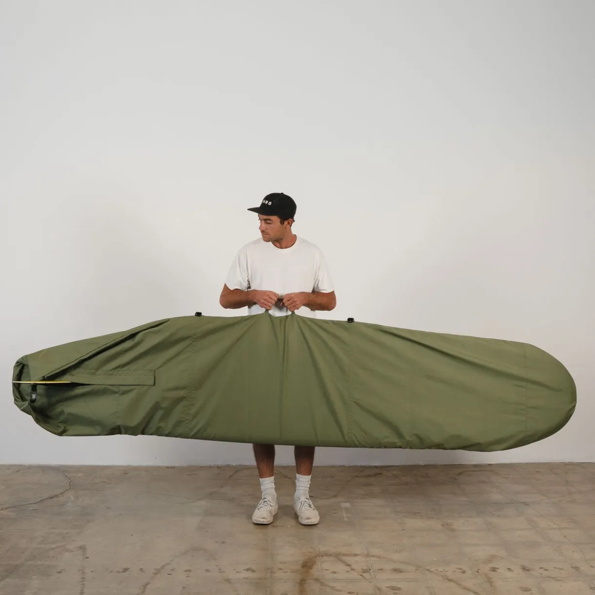 Olive Drab Canvas Surfboard Bag