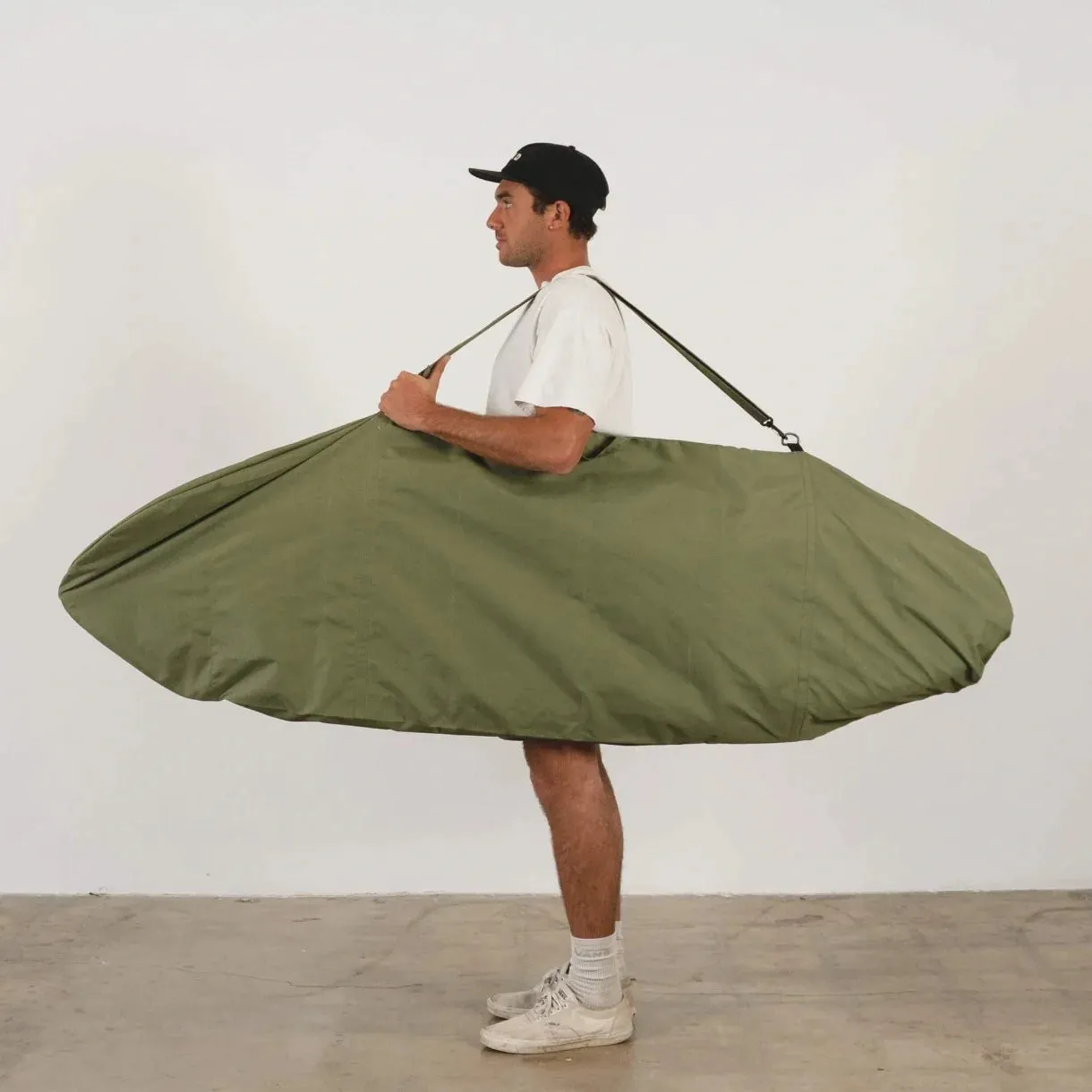 Olive Drab Canvas Surfboard Bag