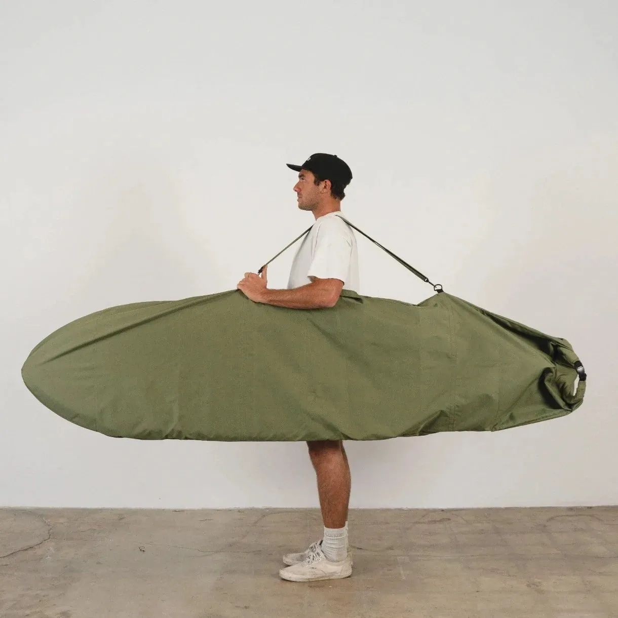 Olive Drab Canvas Surfboard Bag