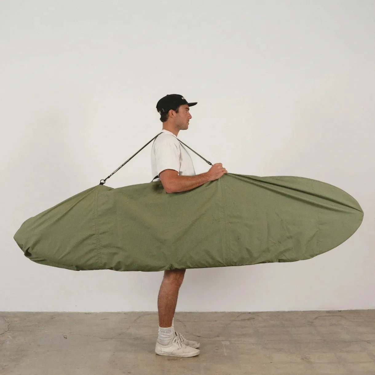 Olive Drab Canvas Surfboard Bag