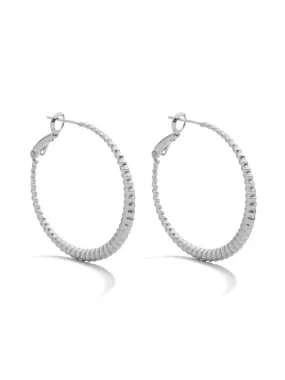 On-Trend Lever Back Hoops | Silver