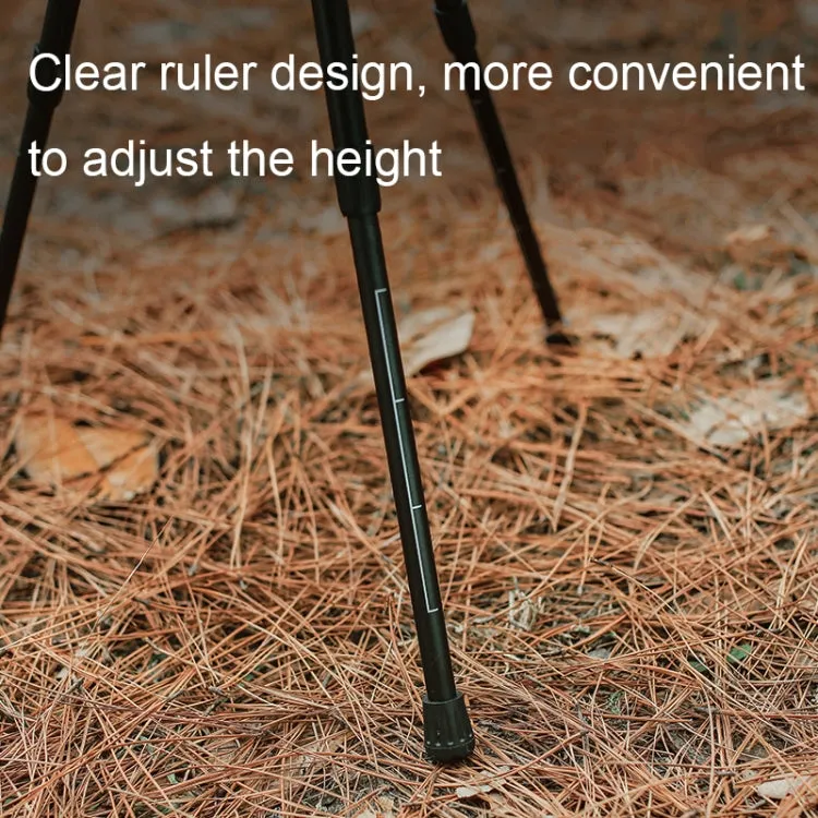 Outdoor Aluminum Alloy Folding Small Round Table Portable Liftable Camping Table, Color: Black