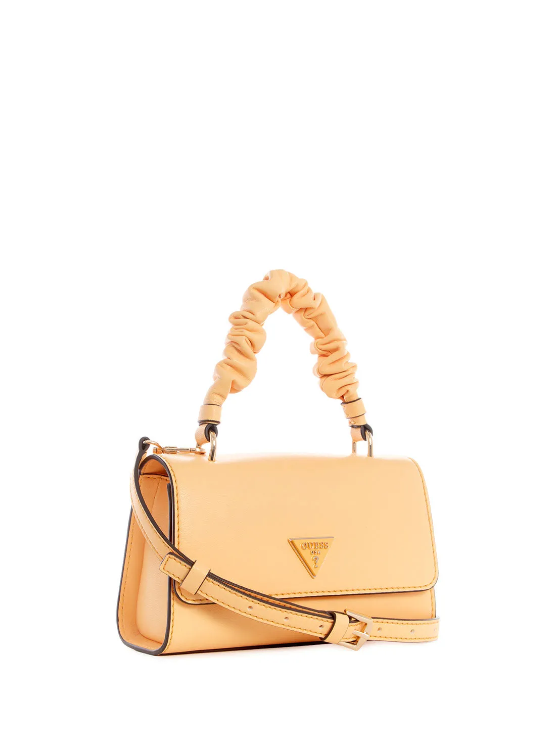 Peach Mariana Ruched Crossbody Bag