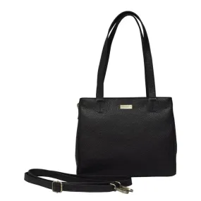 Pebble Grain Genuine Leather Shoulder Bag