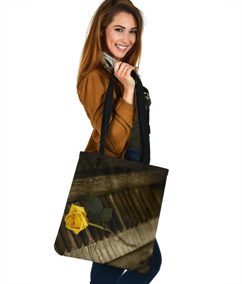 Piano Rose Shoulder Tote Bag