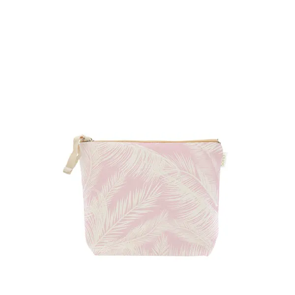 *Pink Palms Cosmetic Bag, Large