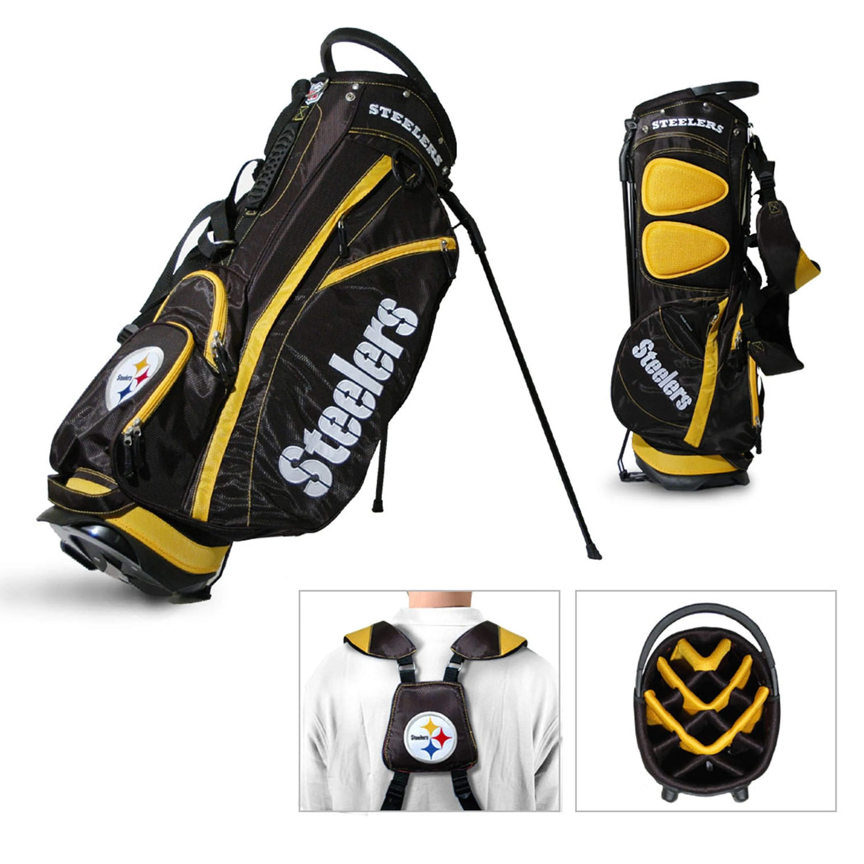 Pittsburgh Steelers Team Golf Fairway Lightweight 14-Way Top Golf Club Stand Bag