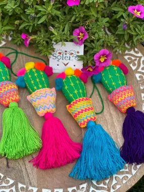 Pompon Cactus Keychain