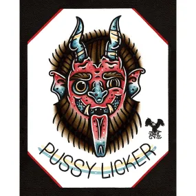 Pussy Licker Devil Head Original Painting