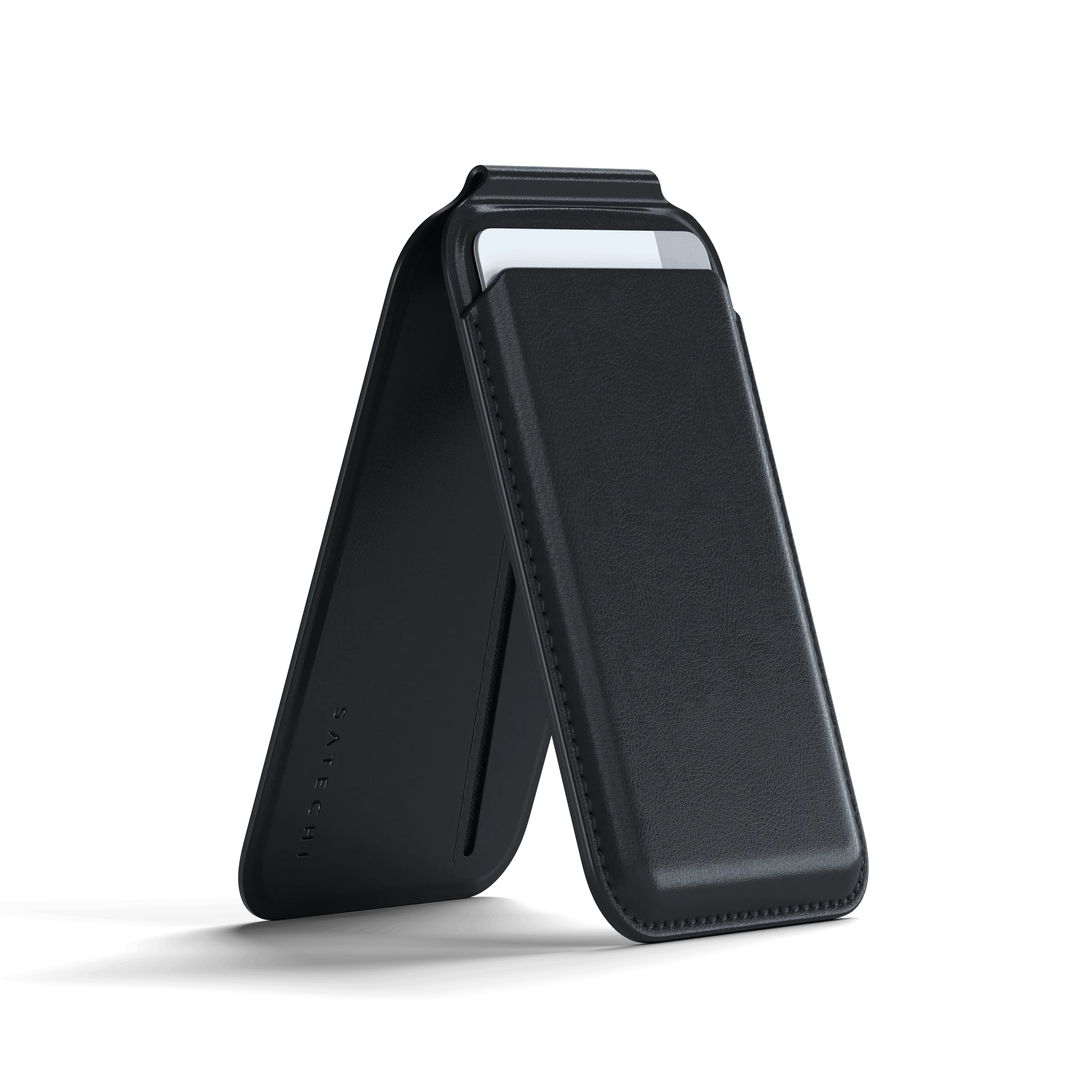 Qi2 Trio Wireless Charging Pad | Vegan-Leather Magnetic Wallet Stand