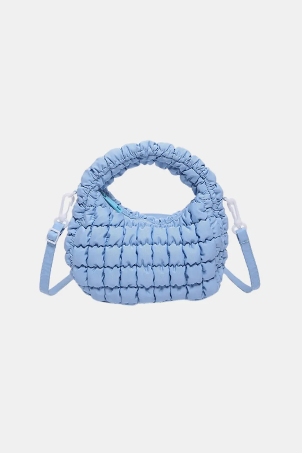 Quilted Puffy Detachable Strap Crossbody Bag