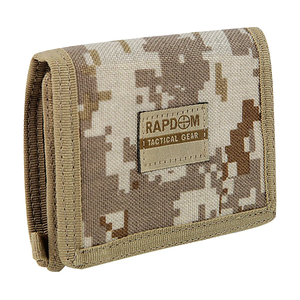 RapDom Tactical Desert Digital-Camo Rugged Tri-Fold Wallet