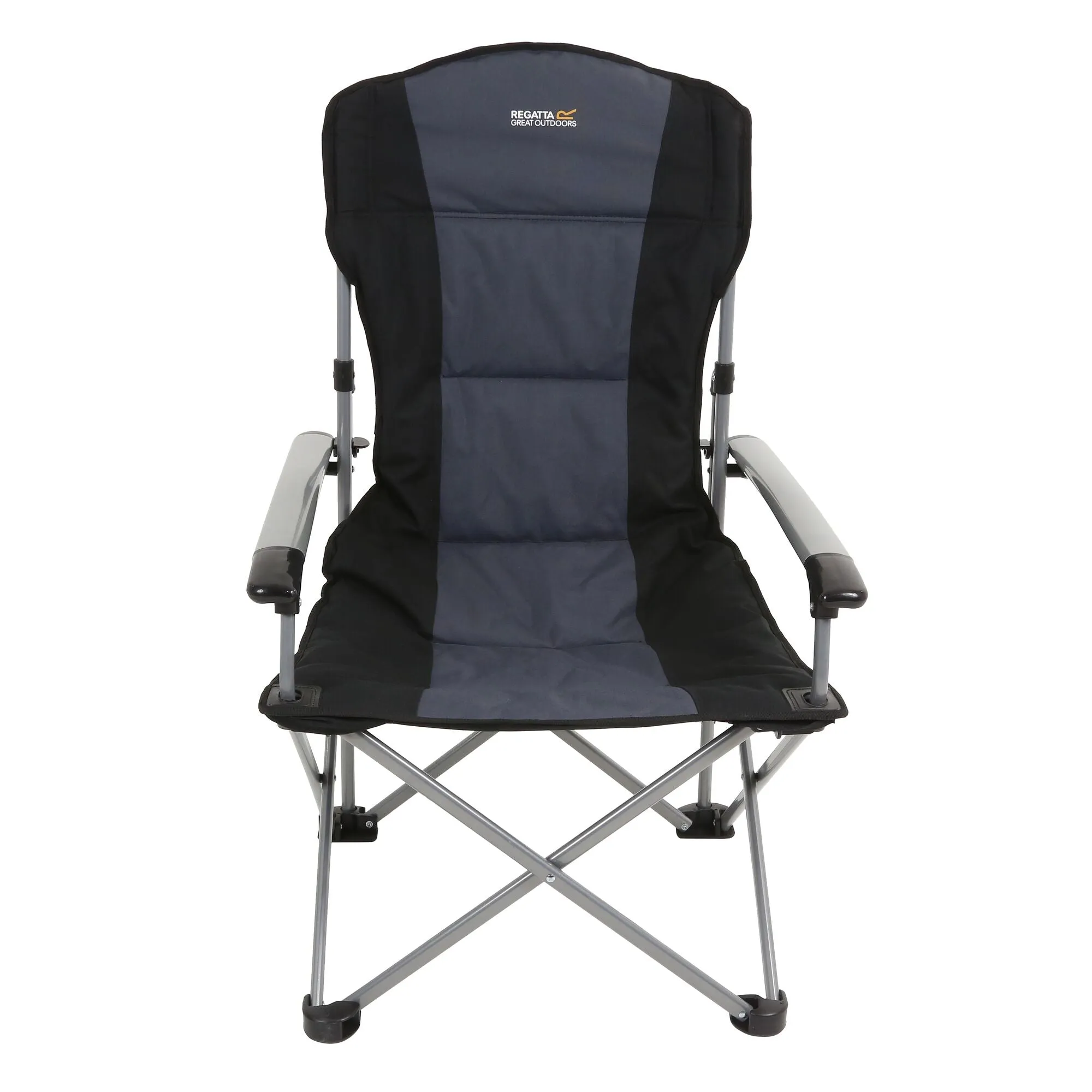 Regatta Forza Reinforced Folding Chair - Black/Seal Grey - One Size