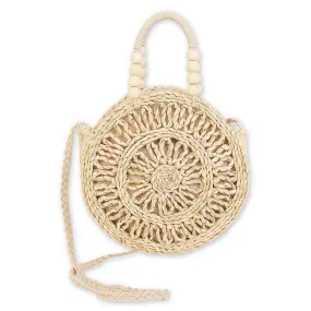 Round Straw Crossbody