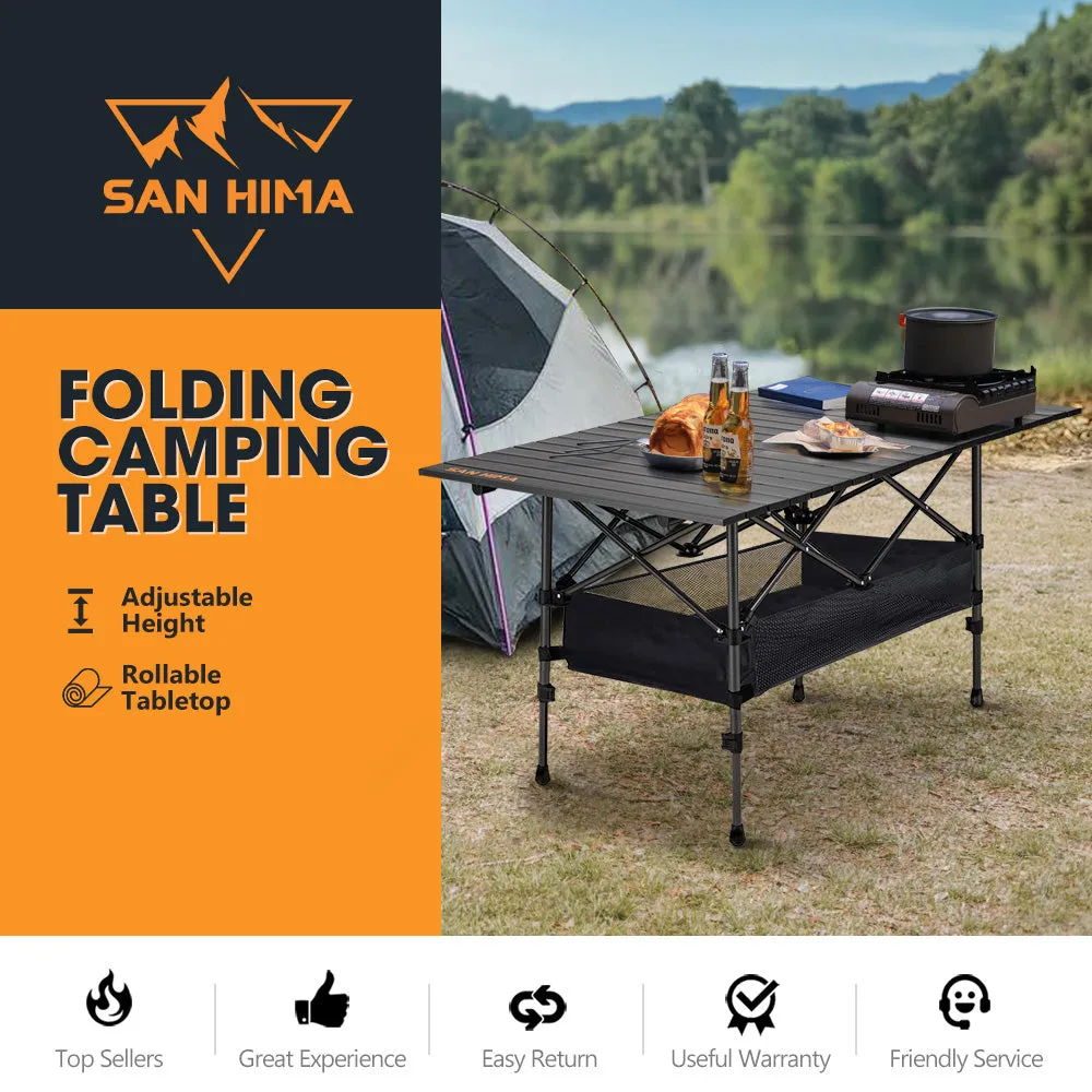 San Hima Folding Camping Table Adjustable Aluminium Portable Outdoor Picnic Desk