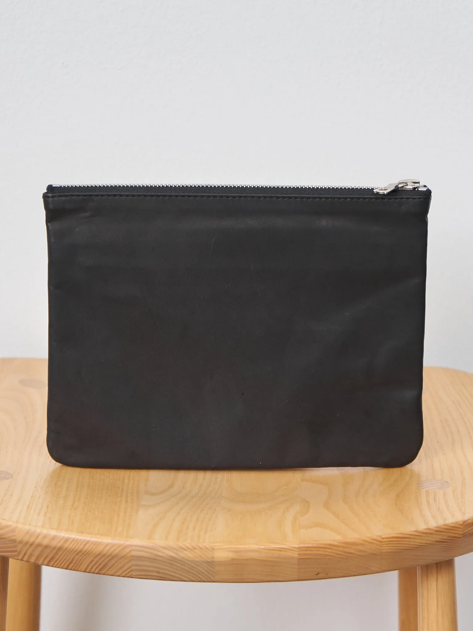 Sandwich Leather Pouch/Wallet L - Black