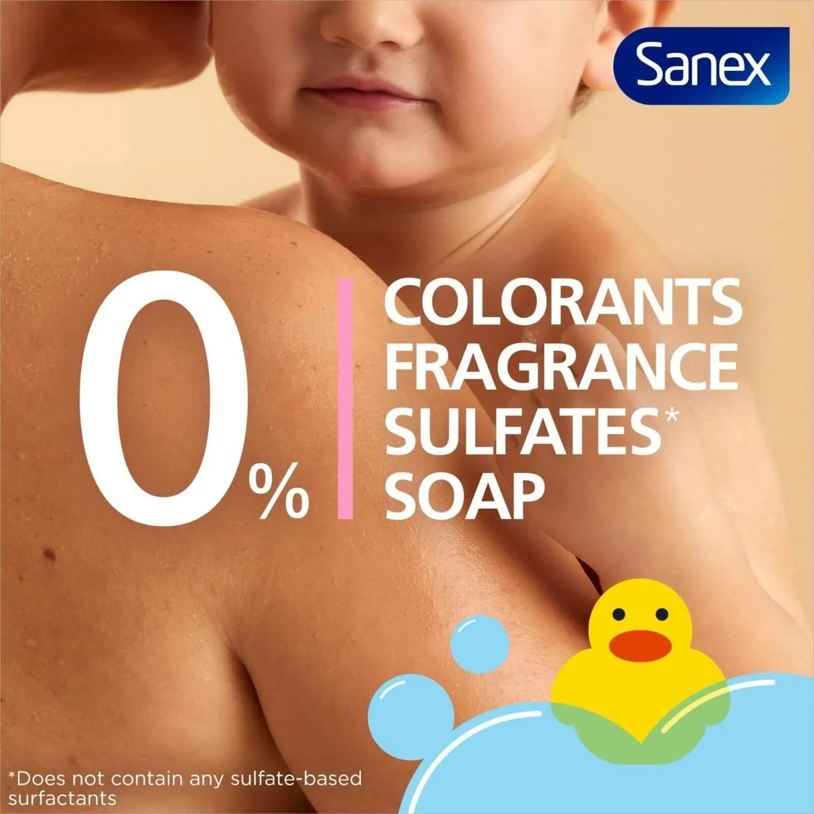 Sanex Baby Bath Foam and Shampoo Zero% Baby Frag Free 450ml