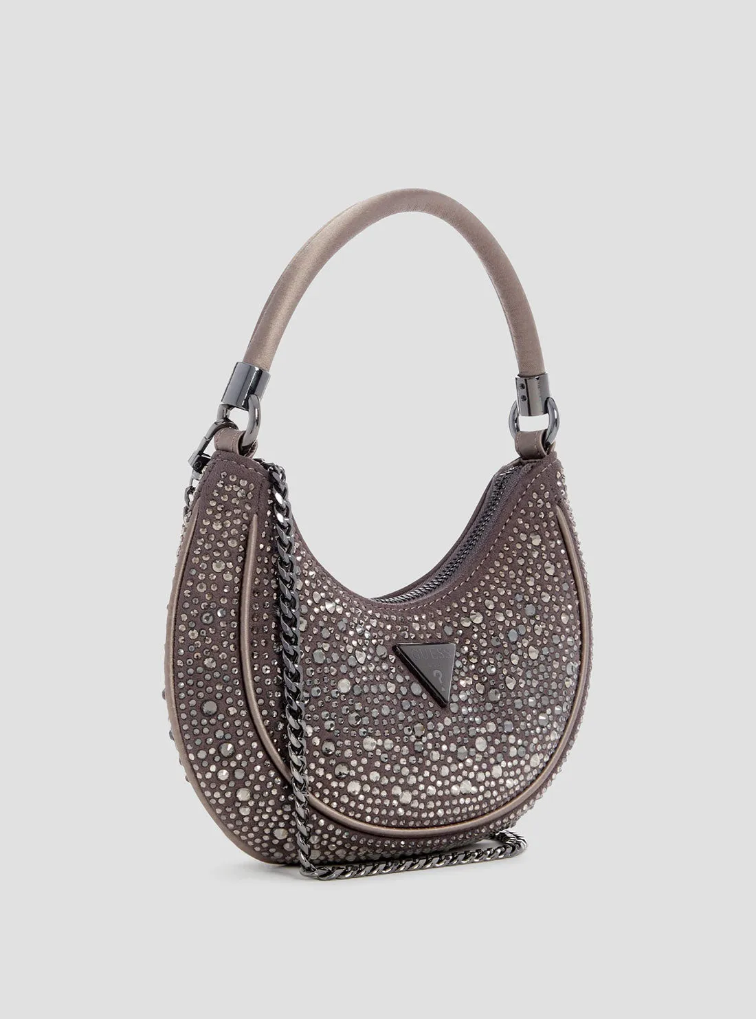 Silver Zalina Small Hobo Bag