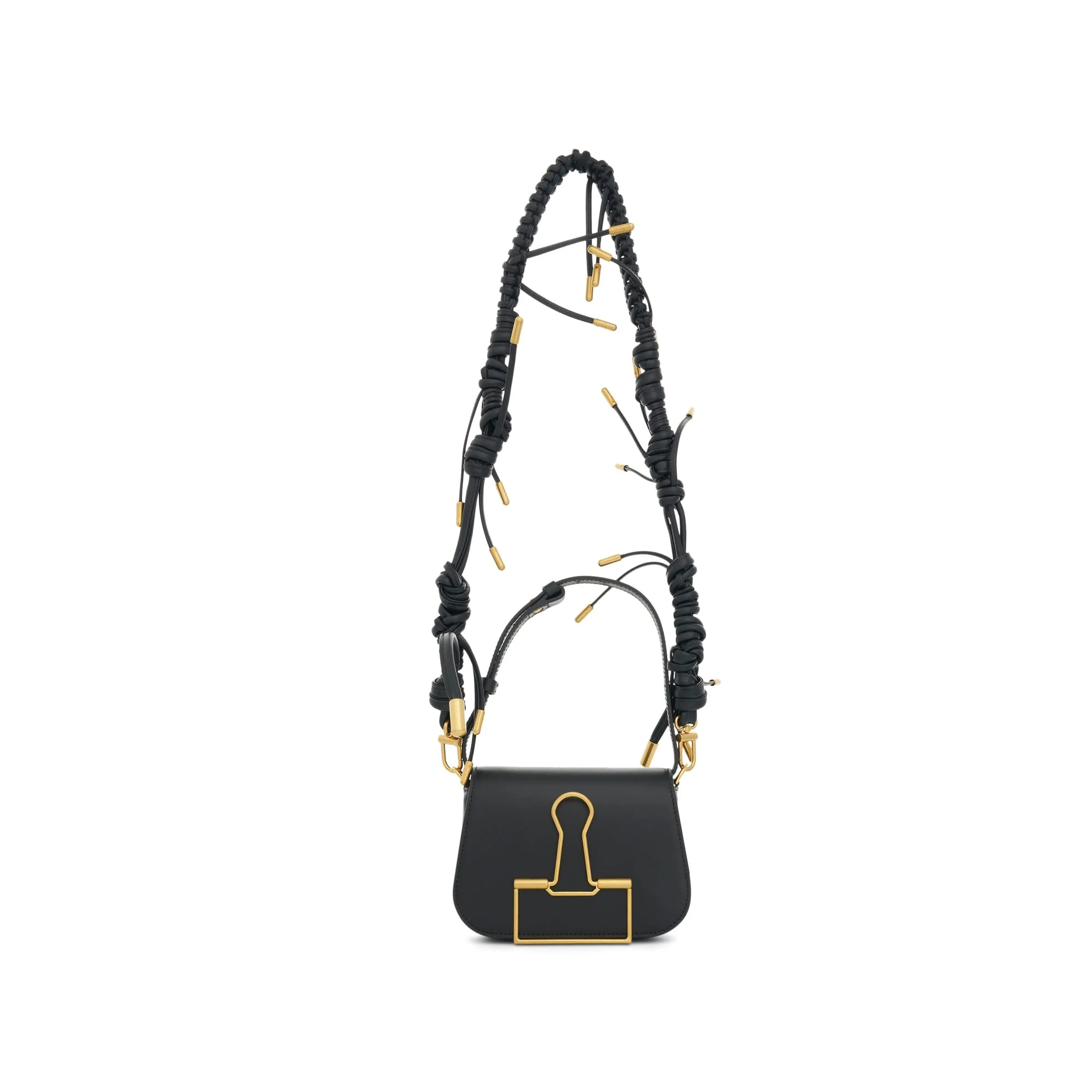 Skeleton Binder Crossbody Bag in Black