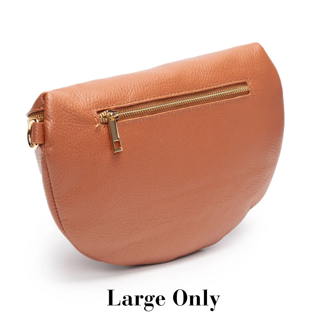 Sling Bag - Tan with Navy Copper Strap