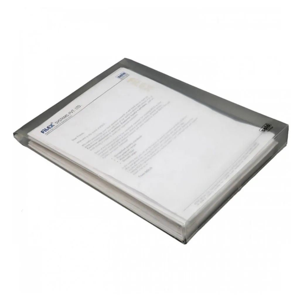 Solo Document Bag With String Transparent White A4 CH 104