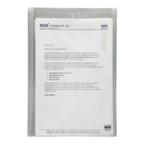 Solo Document Bag With String Transparent White A4 CH 104