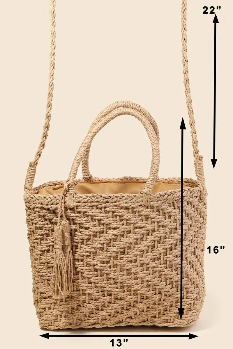 Square Straw Tote