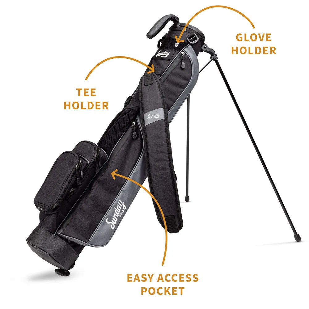 Sunday Golf Loma Pencil Stand Bag - Matte Black