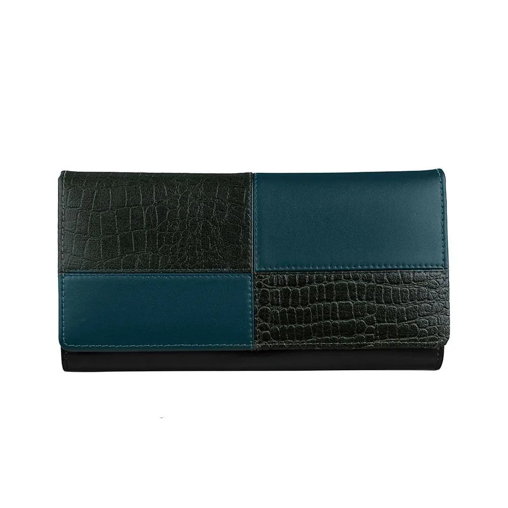 Swan Ladies Women | Leather Wallet for Women | 100% Genuine Leather | Color: Black, Blue, Brown, Tan, Green & Yellow