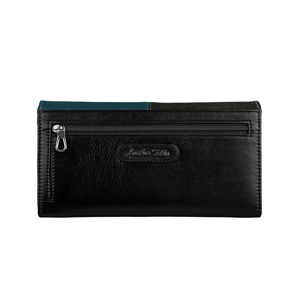 Swan Ladies Women | Leather Wallet for Women | 100% Genuine Leather | Color: Black, Blue, Brown, Tan, Green & Yellow