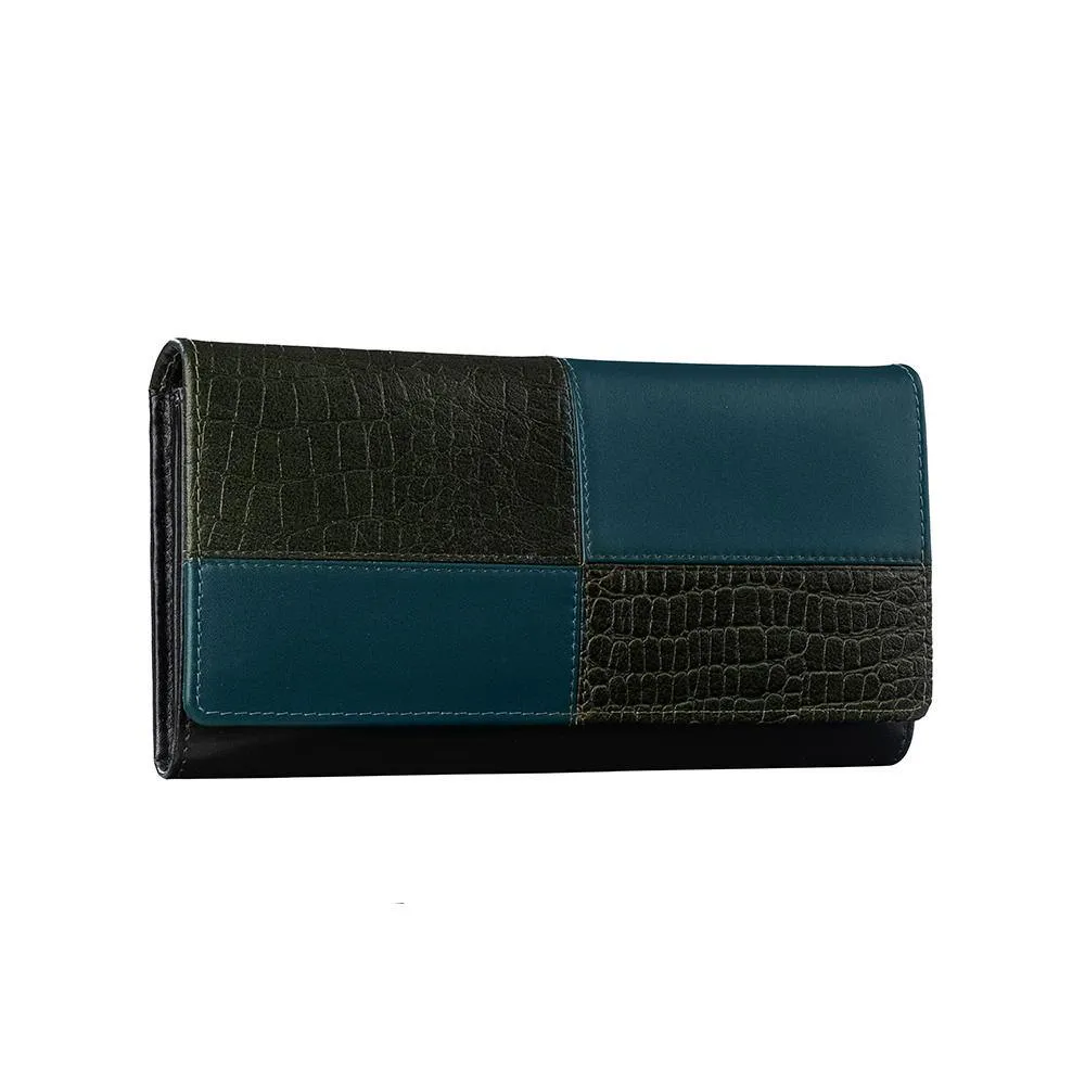 Swan Ladies Women | Leather Wallet for Women | 100% Genuine Leather | Color: Black, Blue, Brown, Tan, Green & Yellow