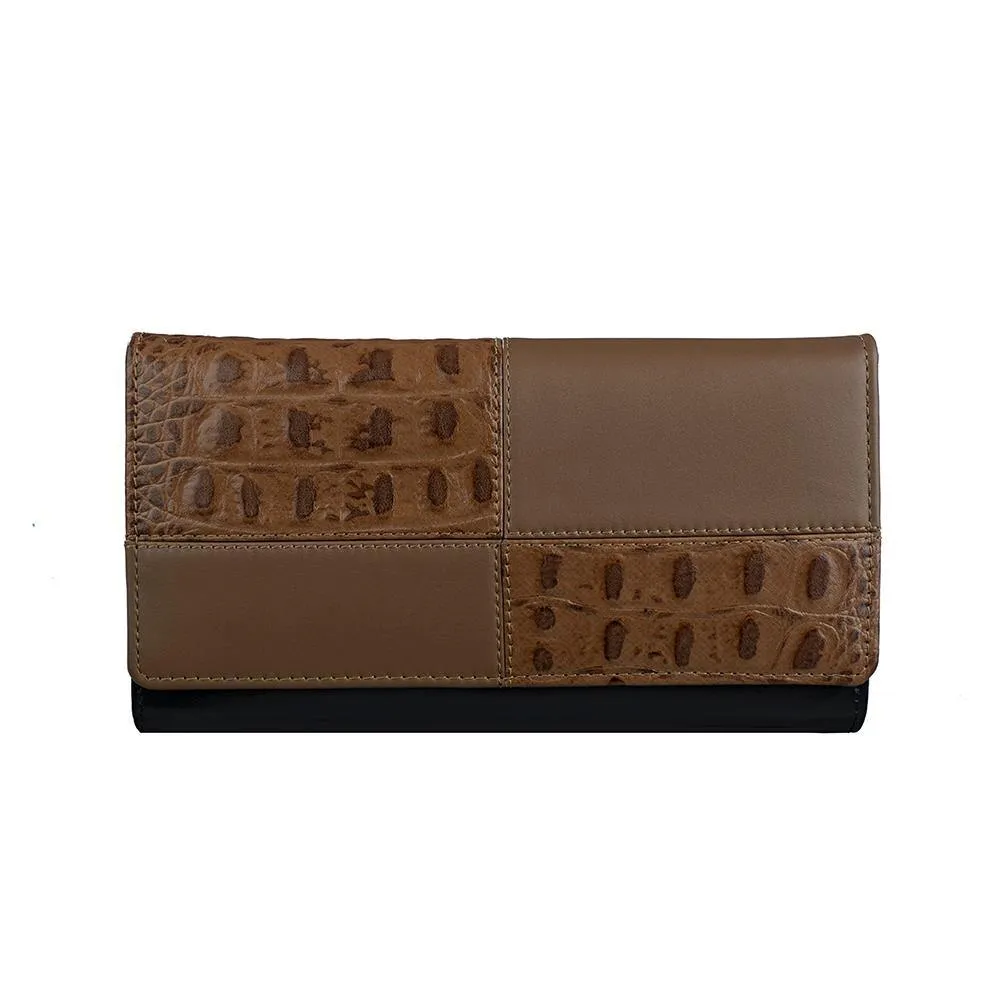 Swan Ladies Women | Leather Wallet for Women | 100% Genuine Leather | Color: Black, Blue, Brown, Tan, Green & Yellow