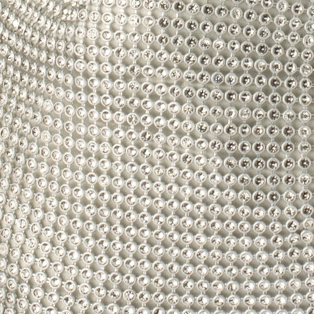 Sylvie Crystal Pouch in Silver