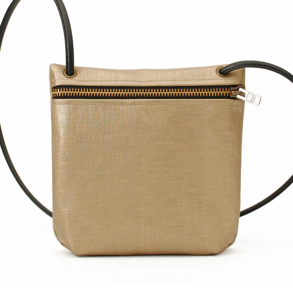 Tan Metallic Medium Crossbody