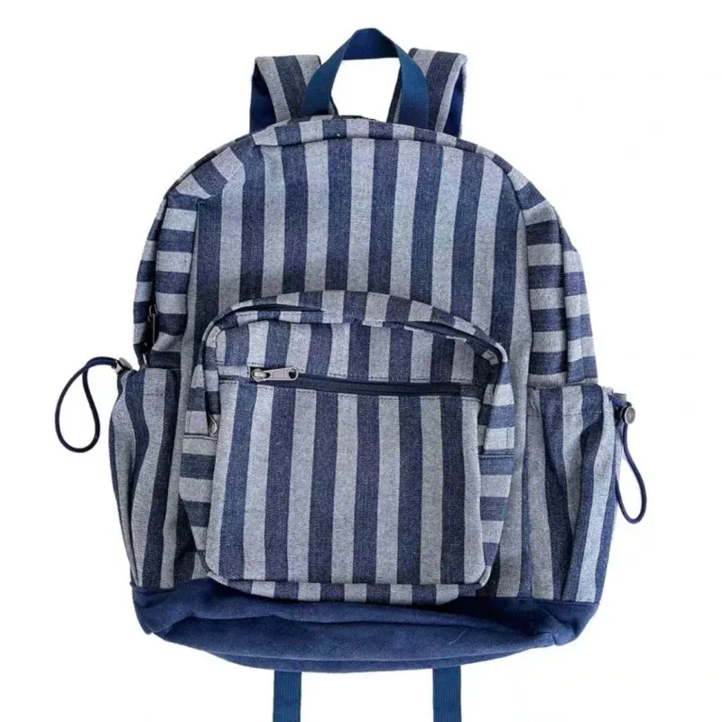 TAVIMART  -  Fashion Stars Striped Large Capacity Backpack Casual Schoolbag Handbag Student Leisure Travel Backpack