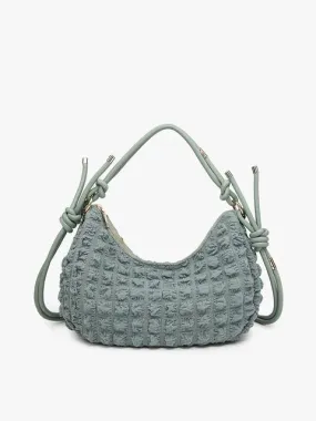 Teal Nelly Puffy Shoulder Bag