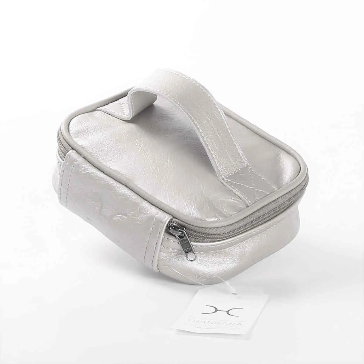 Thandana Metallic Leather Single Toiletry Case