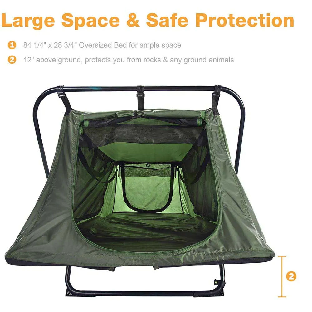 TheLAShop One Person Camping Cot Tent Waterproof RainFly