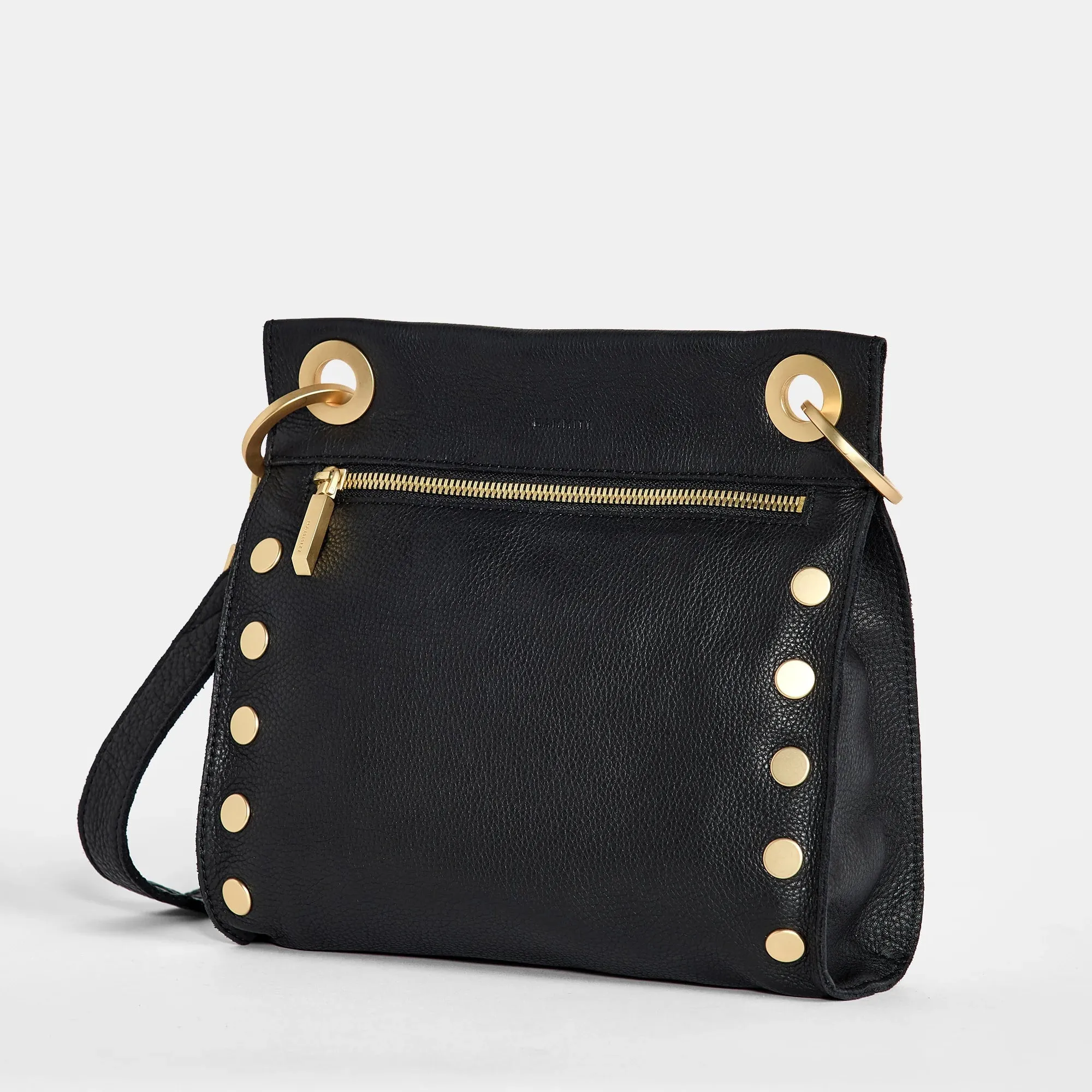 Tony Medium Leather Crossbody Bag - Black