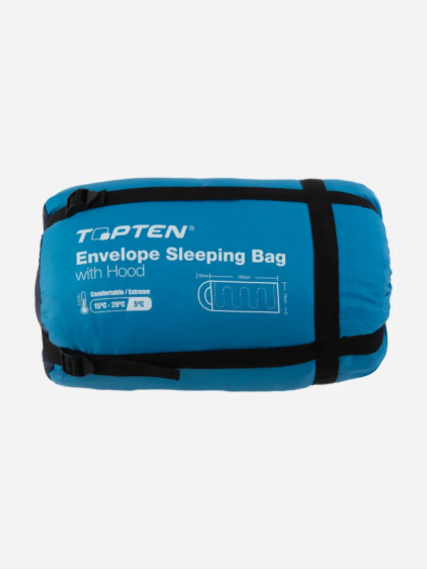 Topten Camping Rd-Sb08A Camping Sleeping Bag Navy/Light Blue