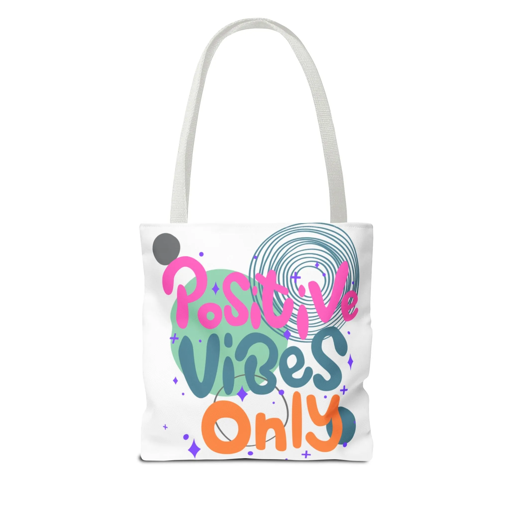 Tote Bag - Positive Vibes Only Whimsical Abstract Design