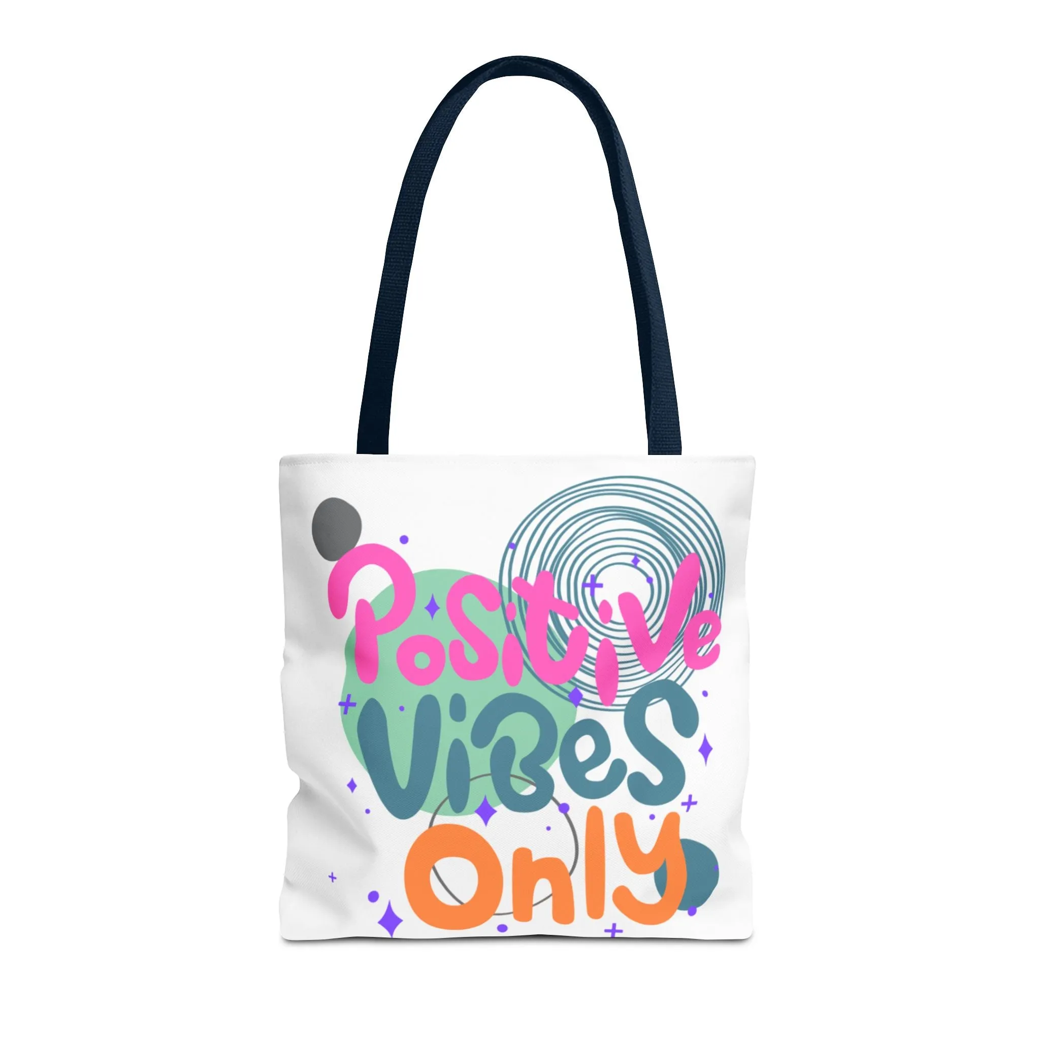 Tote Bag - Positive Vibes Only Whimsical Abstract Design