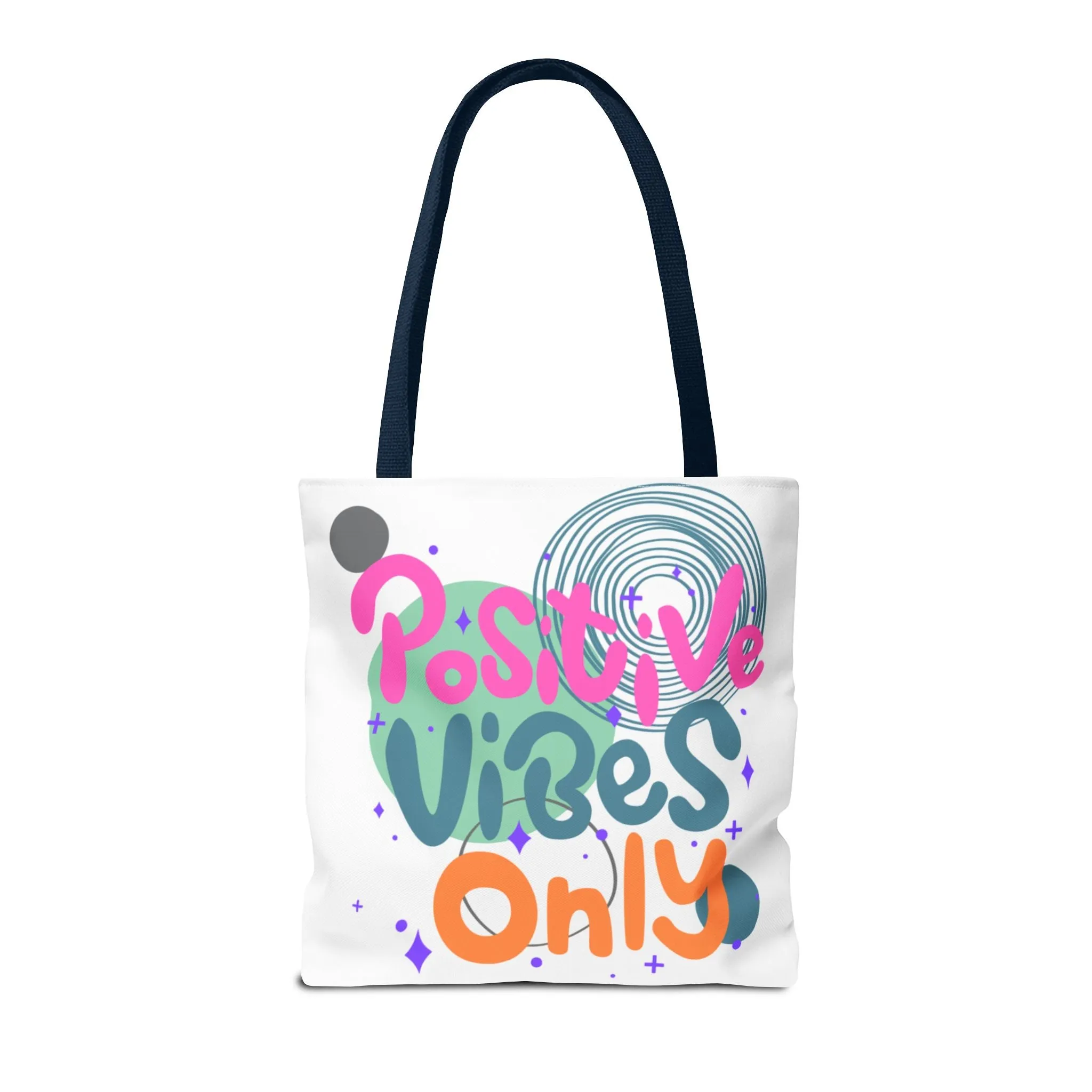 Tote Bag - Positive Vibes Only Whimsical Abstract Design