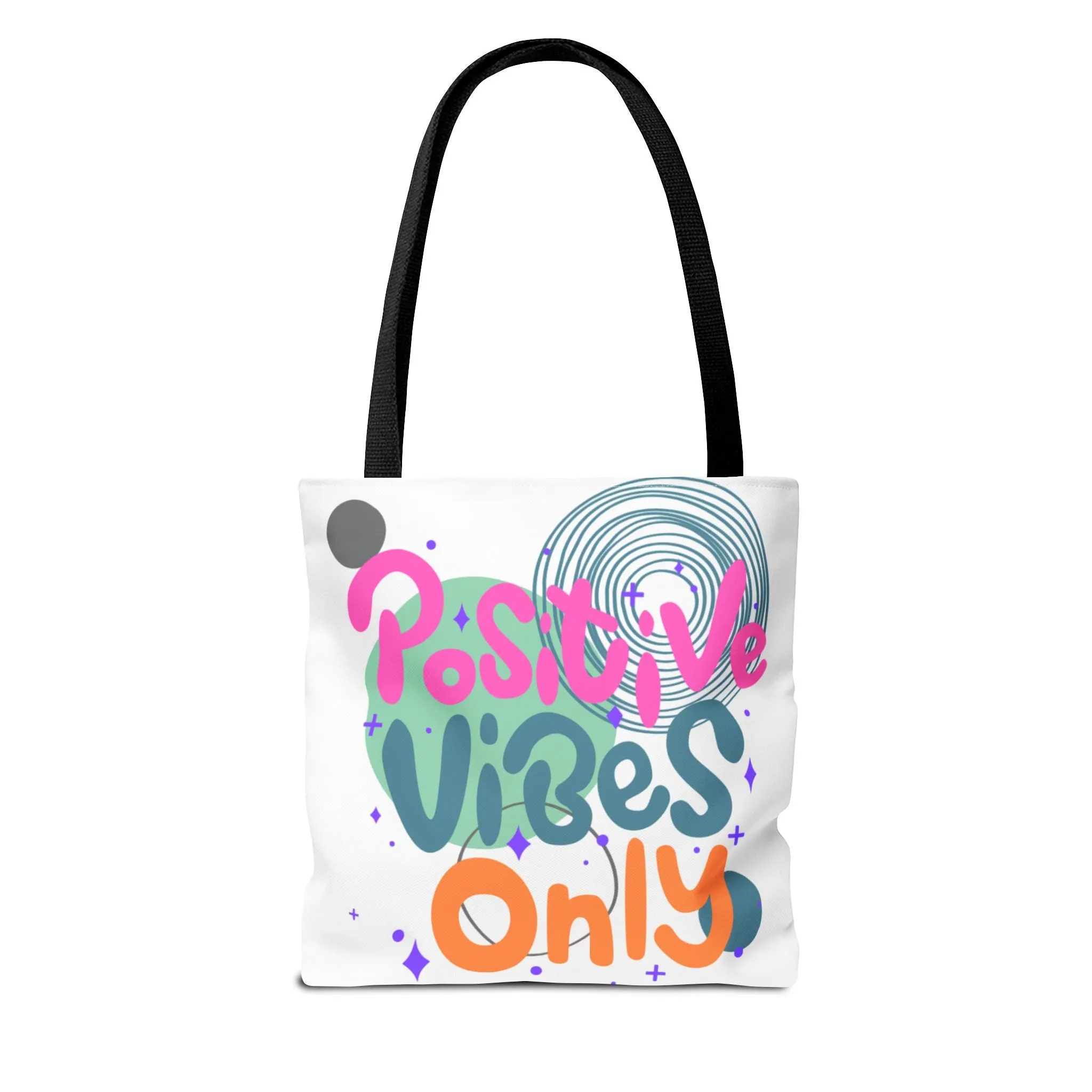 Tote Bag - Positive Vibes Only Whimsical Abstract Design