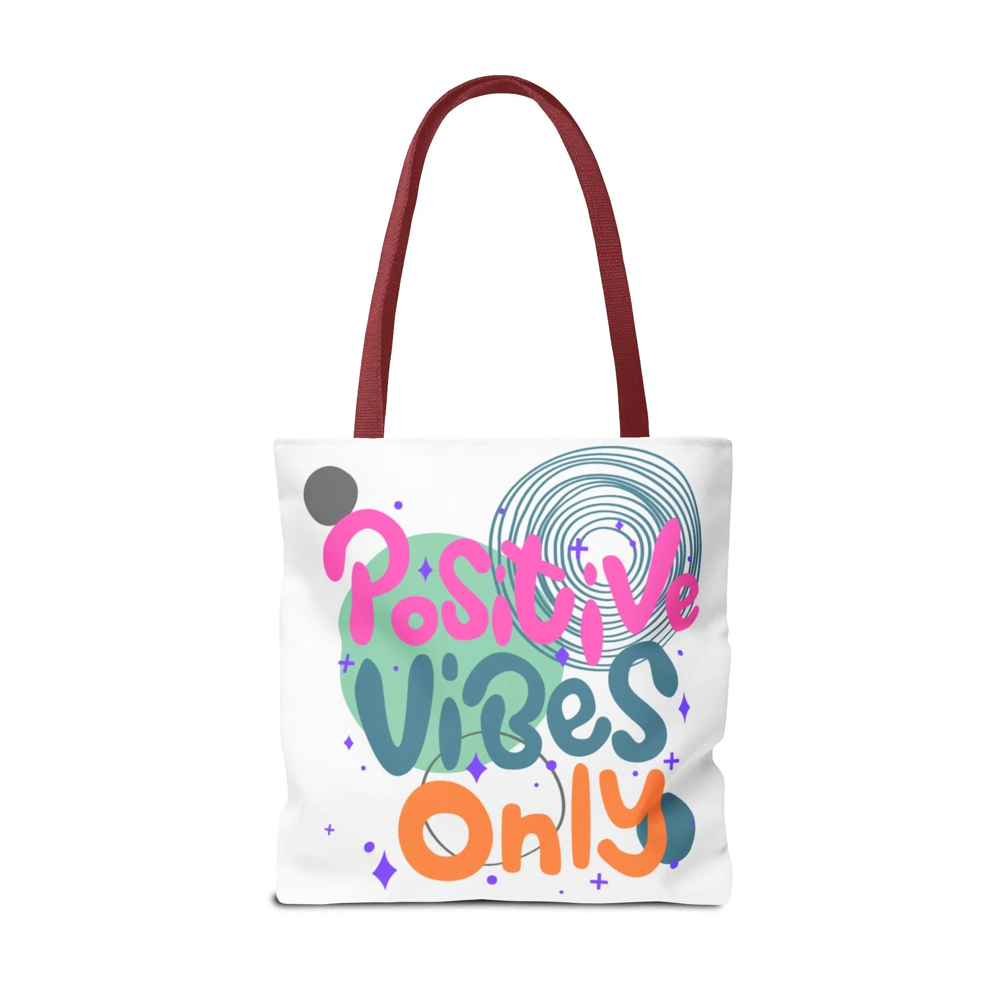 Tote Bag - Positive Vibes Only Whimsical Abstract Design