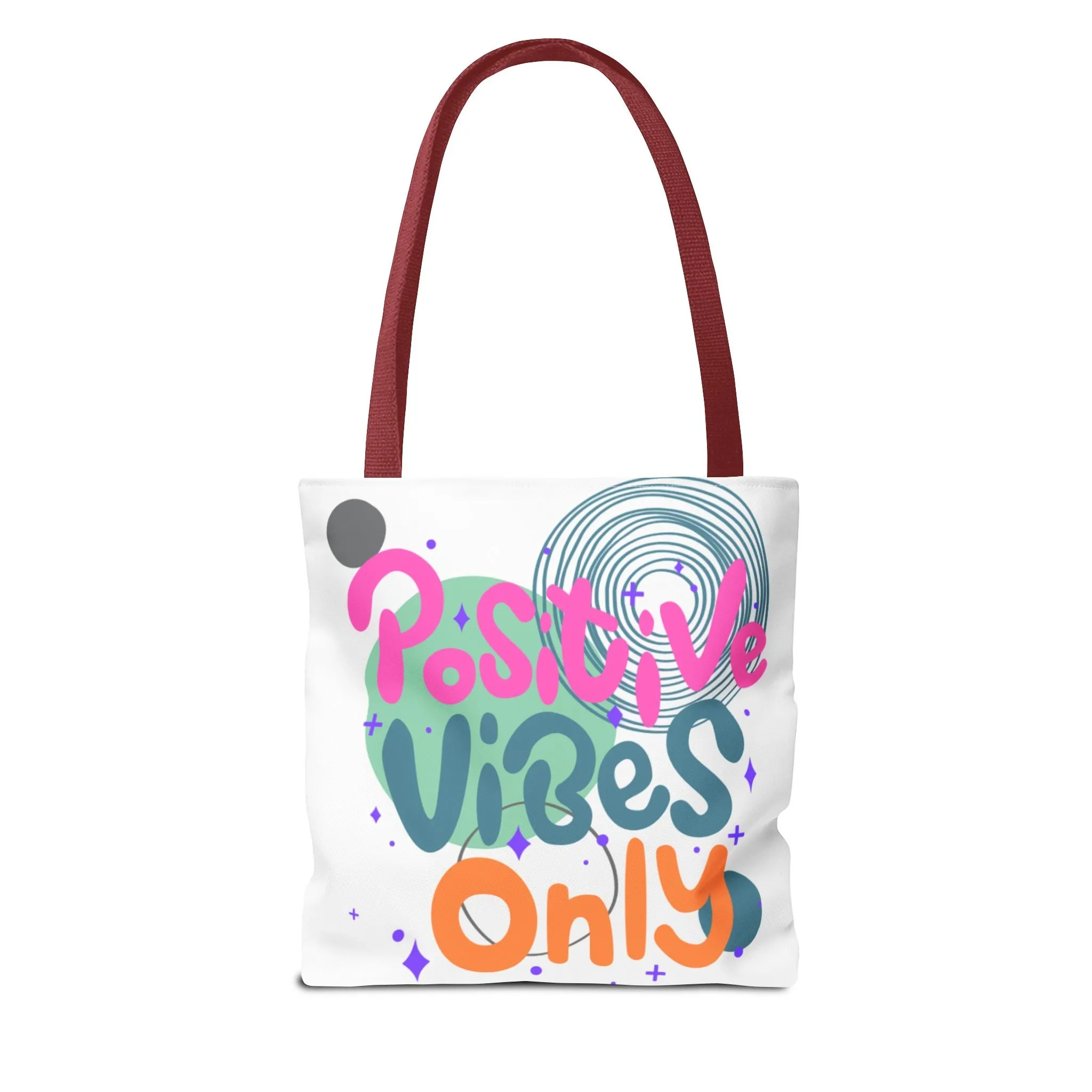 Tote Bag - Positive Vibes Only Whimsical Abstract Design