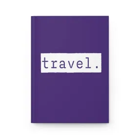 Travel Purple Matte Hardcover Journal | Trip Tracker Blank Book | Lined Notebook Diary Log