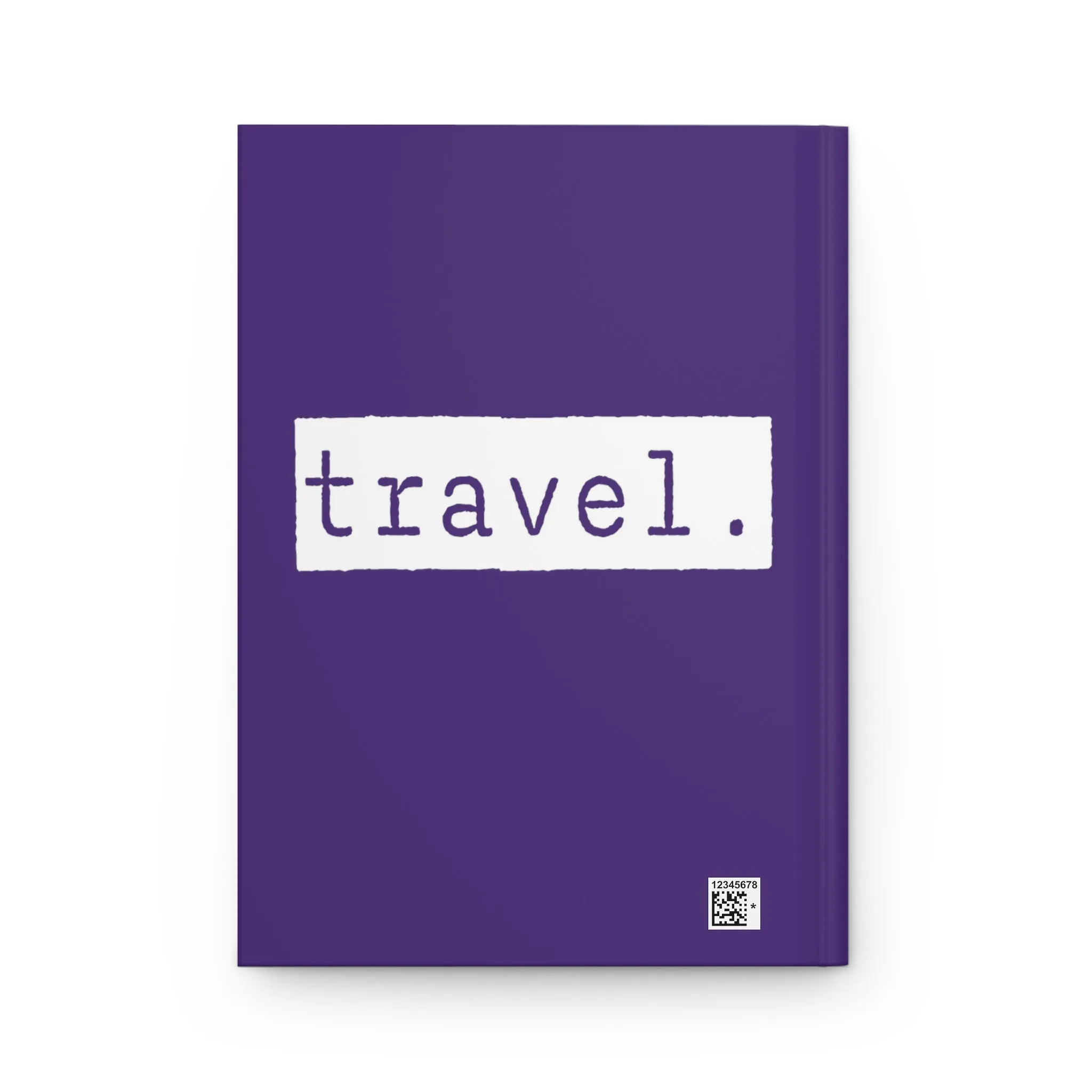 Travel Purple Matte Hardcover Journal | Trip Tracker Blank Book | Lined Notebook Diary Log