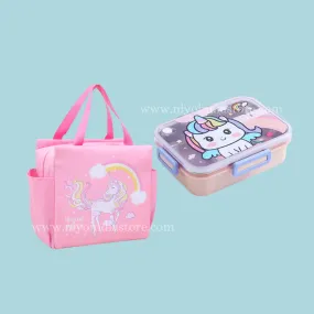 Unicorn Lunch bag and Lunch box combo