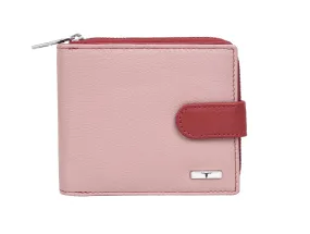 URBAN FOREST Luna Red/Pink Leather Wallet for Women